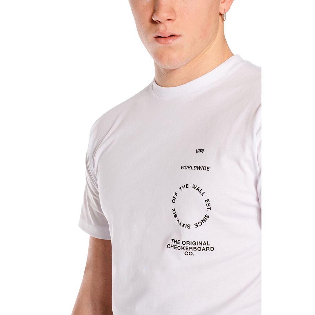 CAMISETA VANS DISTORTION TYPE, WHITE