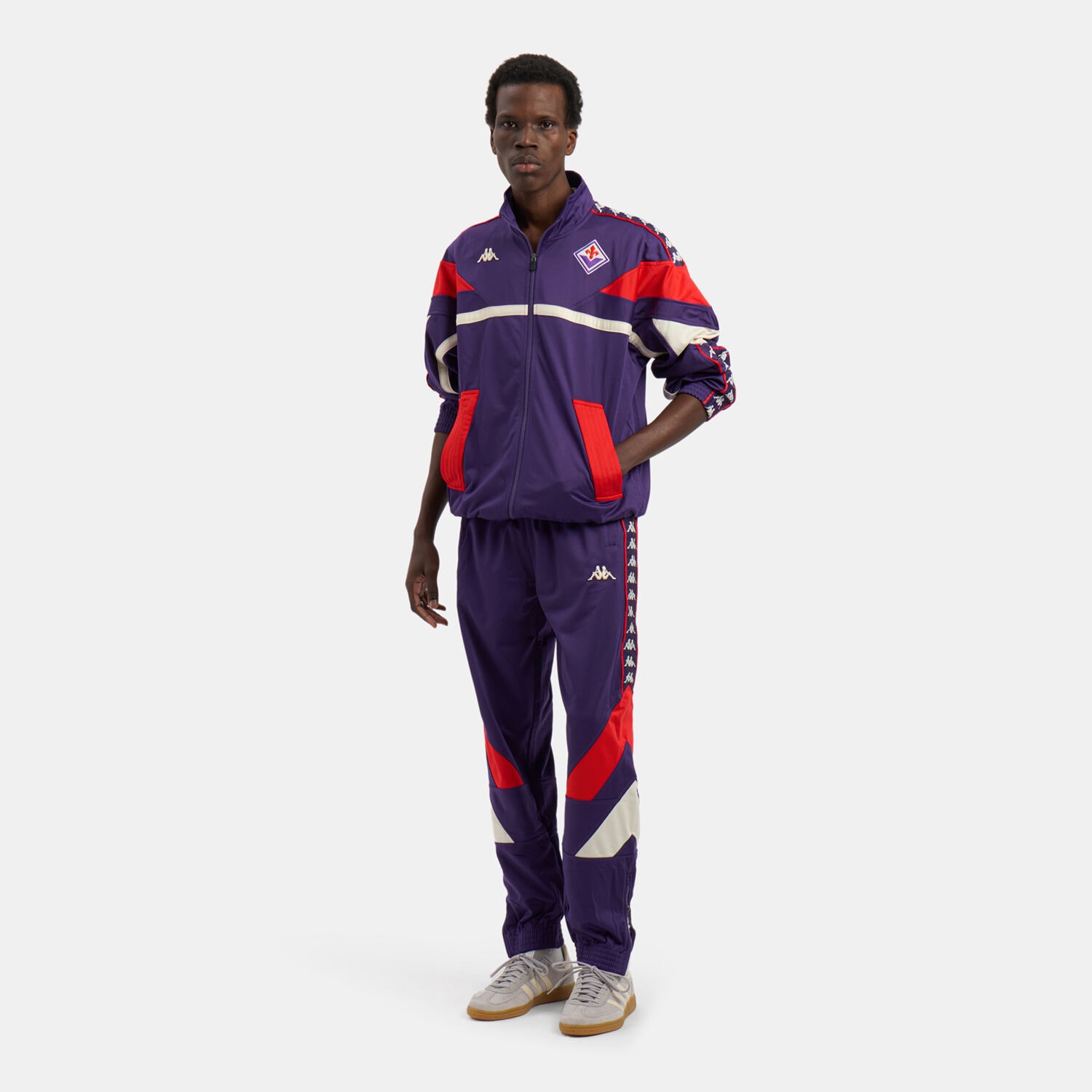 Sudadera con cremallera Kappa 222 Banda Fostery Fiorentina violeta