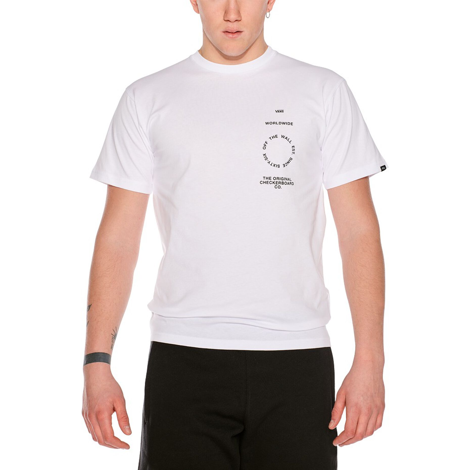 CAMISETA VANS DISTORTION TYPE, WHITE