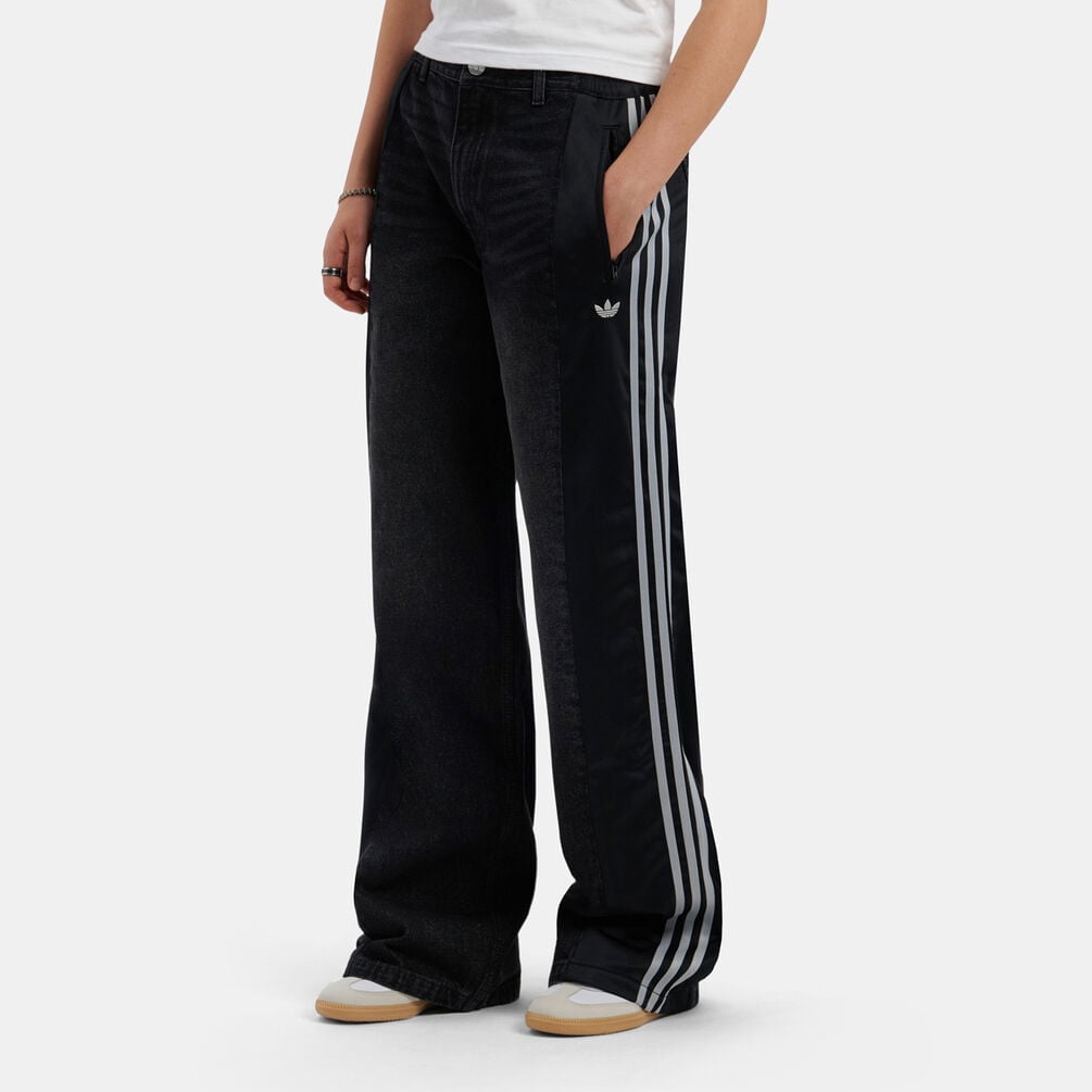 Pantalones adidas Originals Athletic Dept Denim Firebird, negro